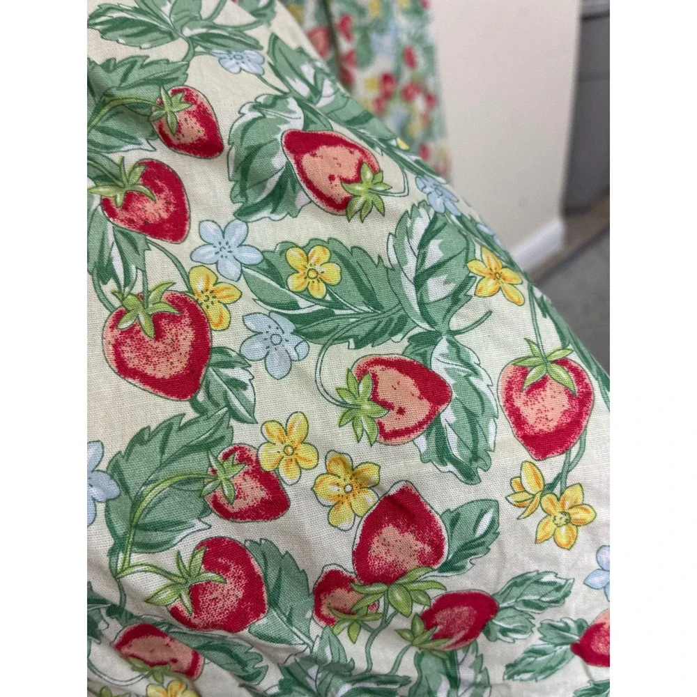 Ivy City Co Strawberry Smocked Ruffle Maxi Dress Size 3X Garden Party Cottage - Picture 7 of 11
